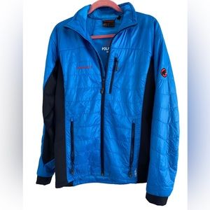 Mammut Guye Insulated Jacket Blue Quilted Puffer Alpha Swiss Polartec sz medium